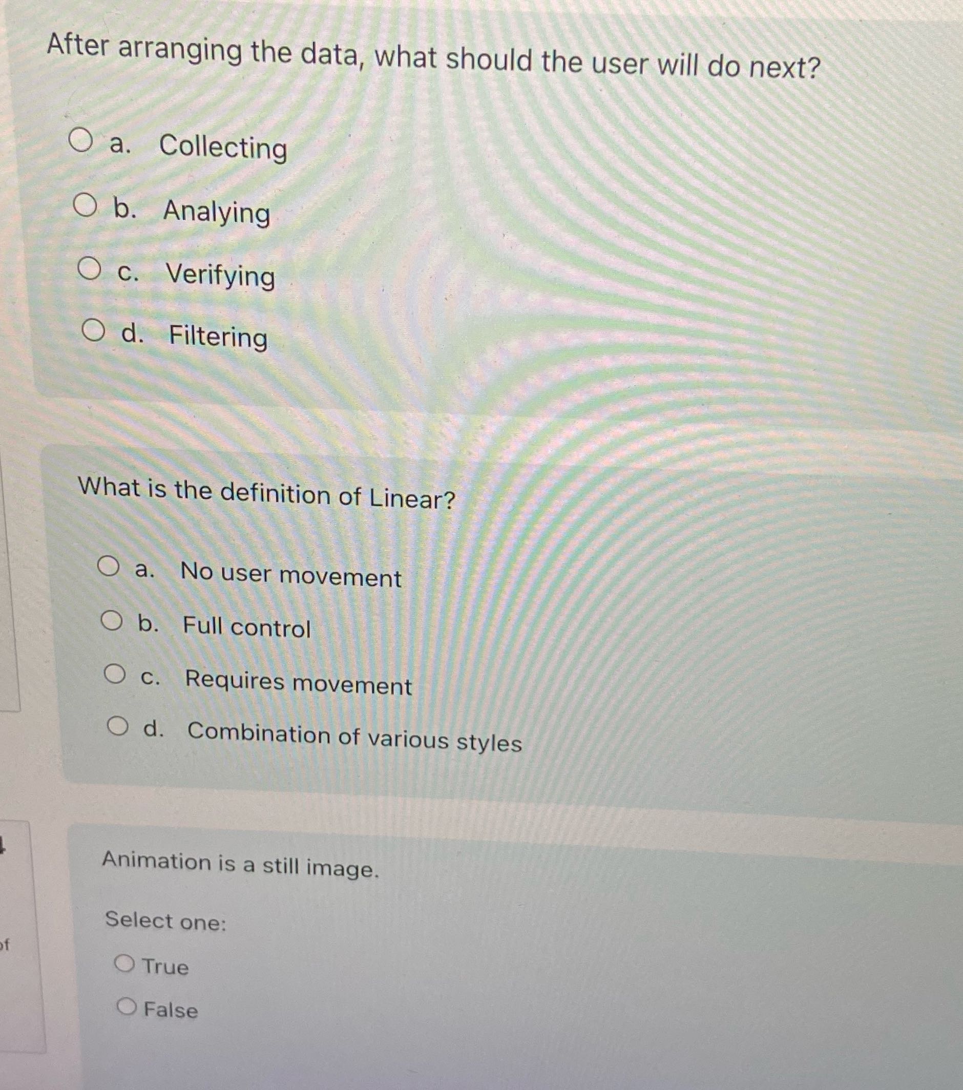 After arranging the data, what should the user