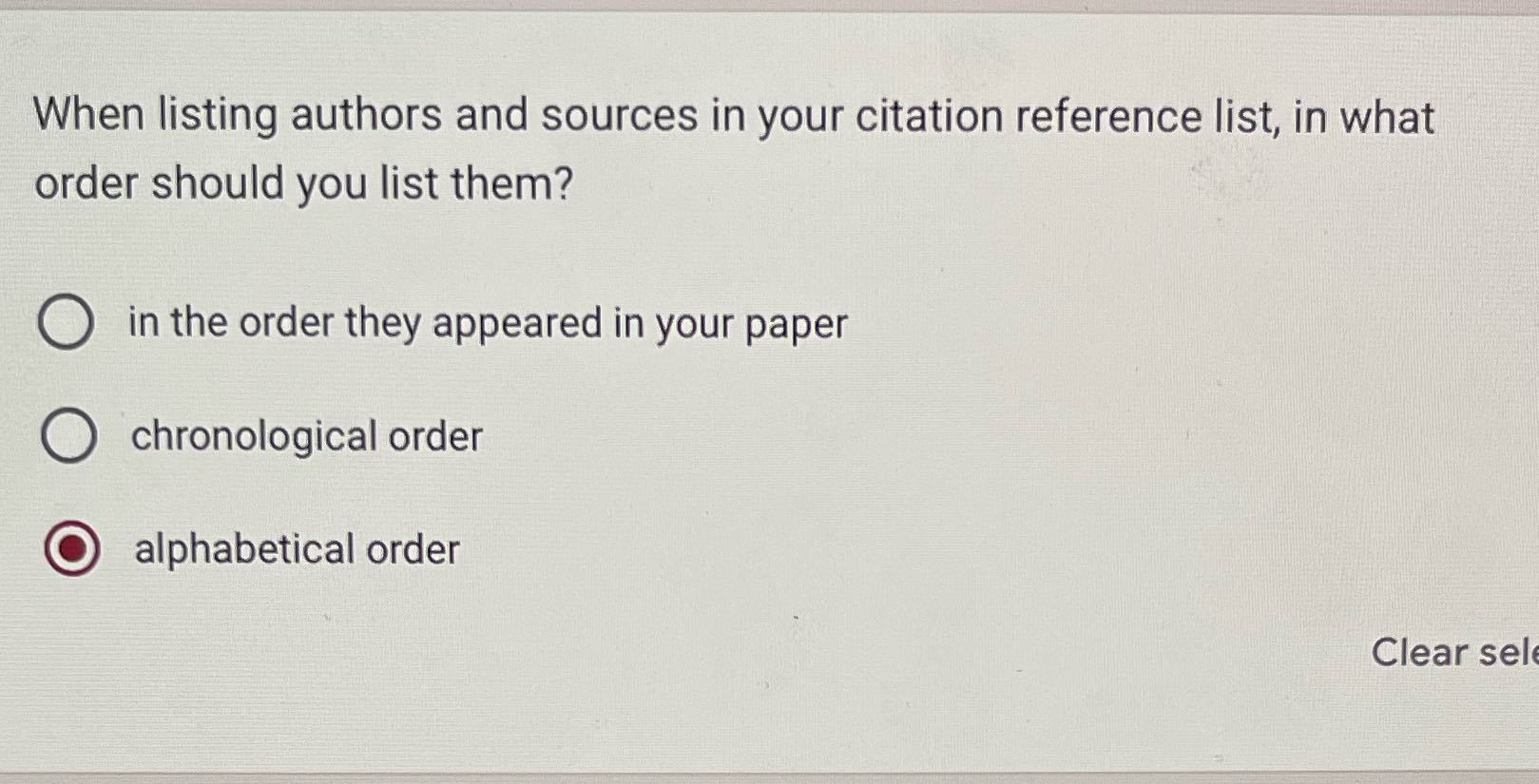 When listing authors and sources in your citation