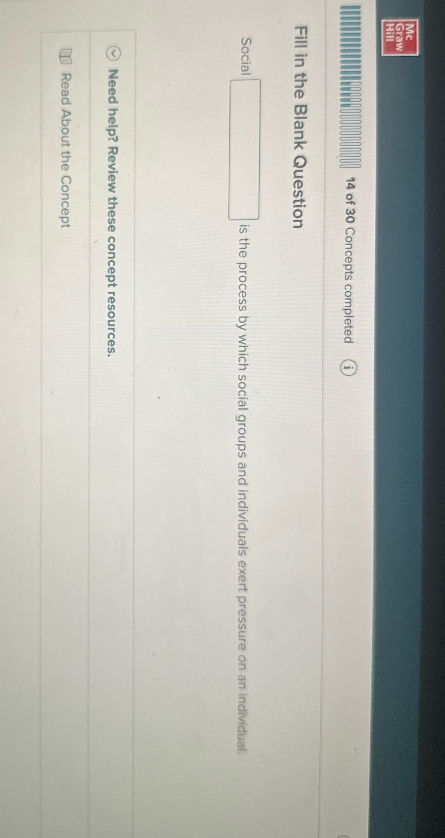 (i) ( at im Social | is the process by which