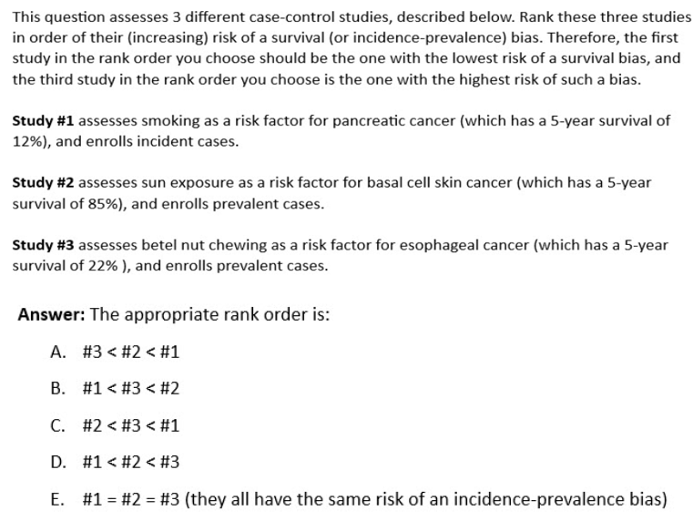 see above This question assesses 3 different