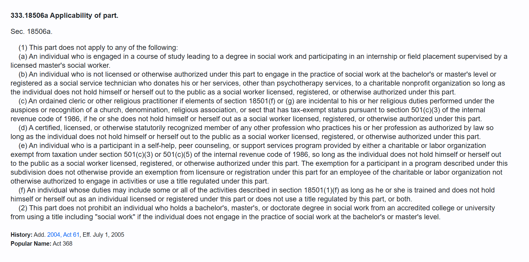 what does this mean 333.18506a Applicability of