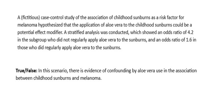 see above A (fictitious) case-control study of