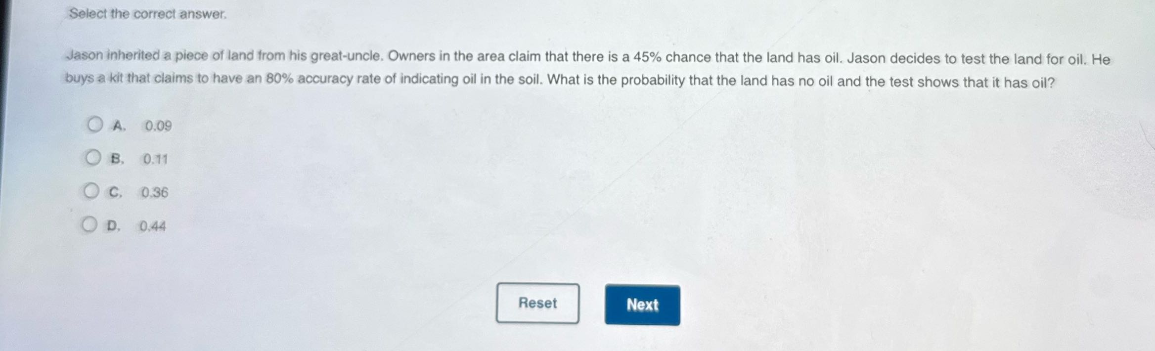 Select the correct answer. Jason inherited a