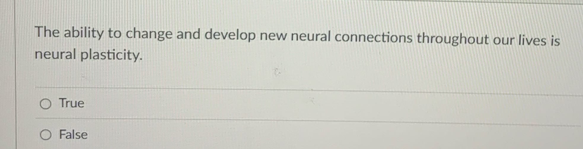 What is the correct answer? The ability to change