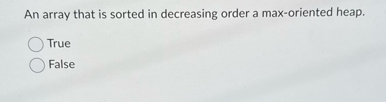 Solve An array that is sorted in decreasing order