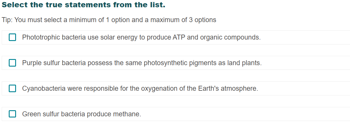 what is true Select the true statements from the