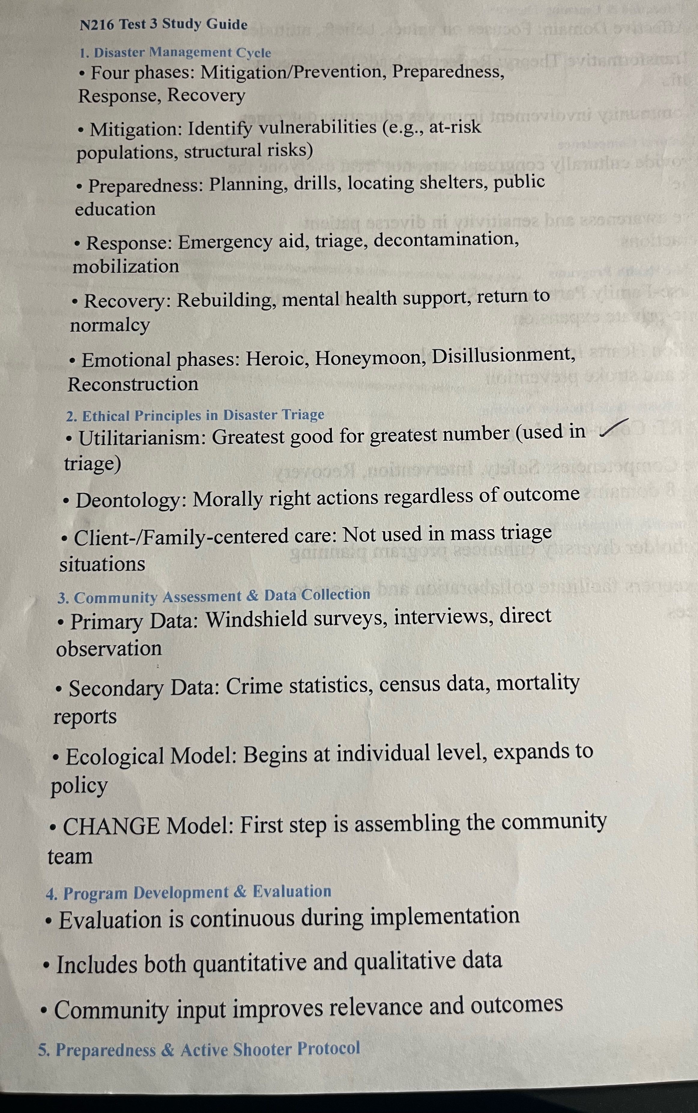 Break it down ATI format and questions N216 Test