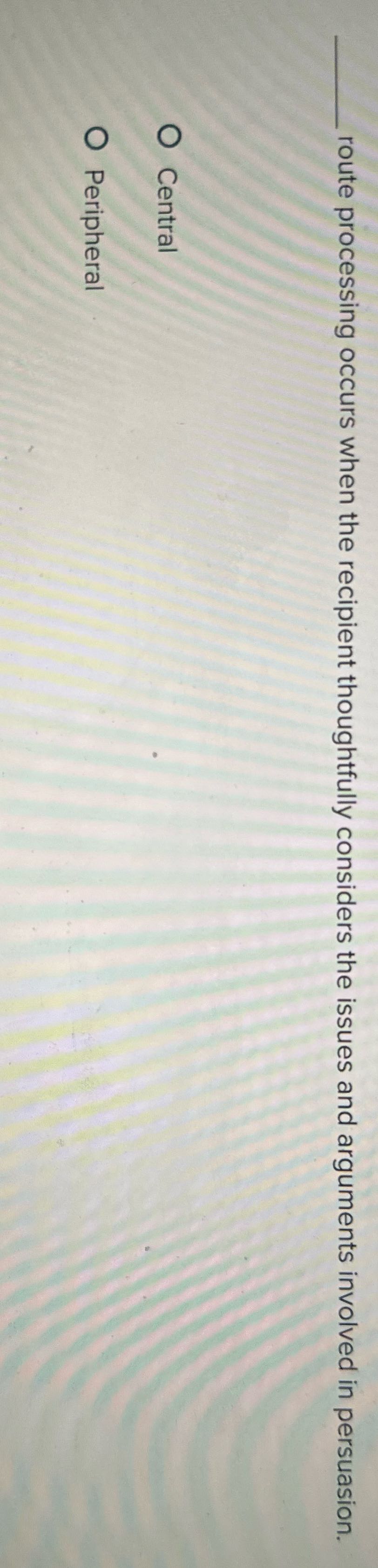 route processing occurs when the recipient