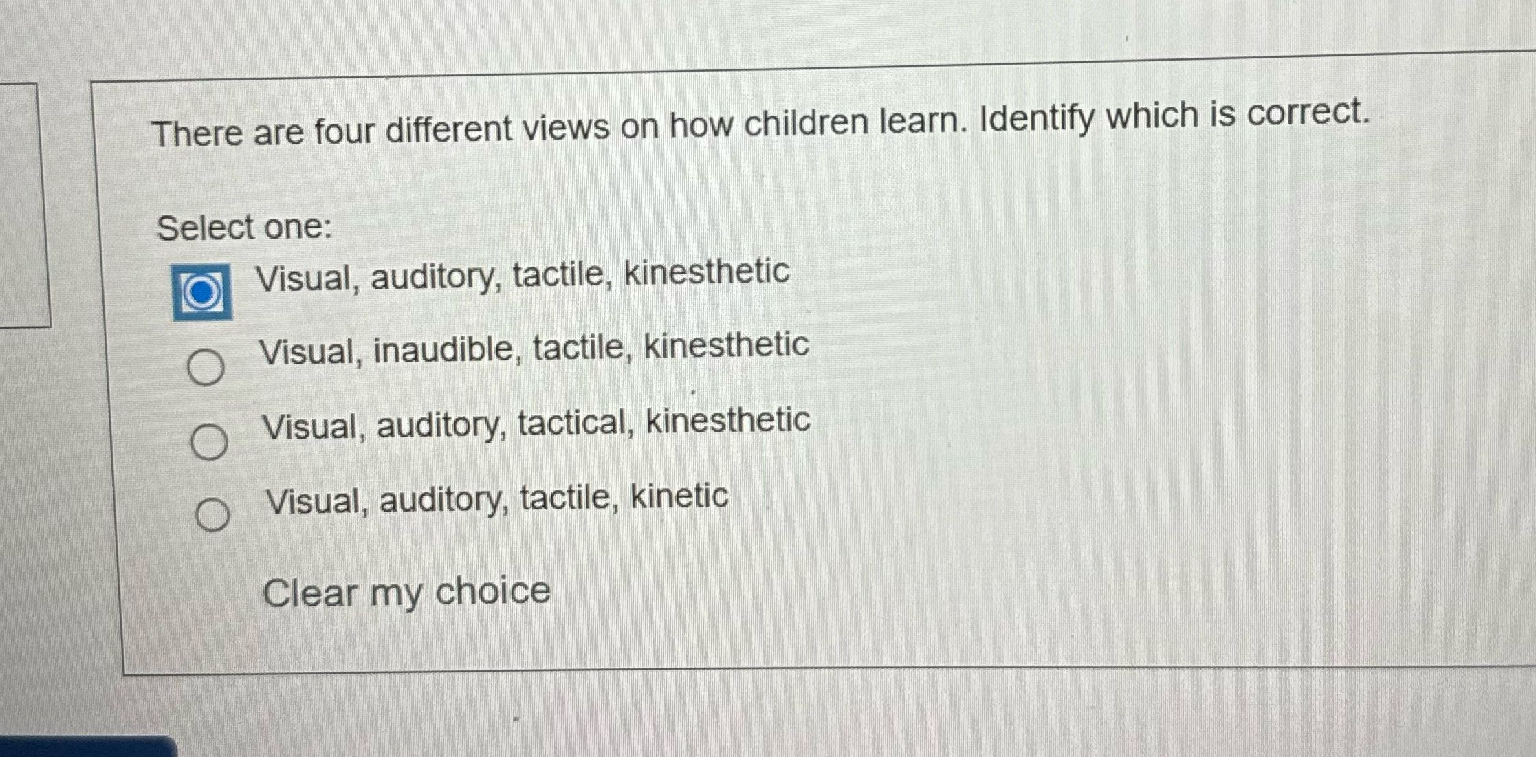 There are four different views on how children