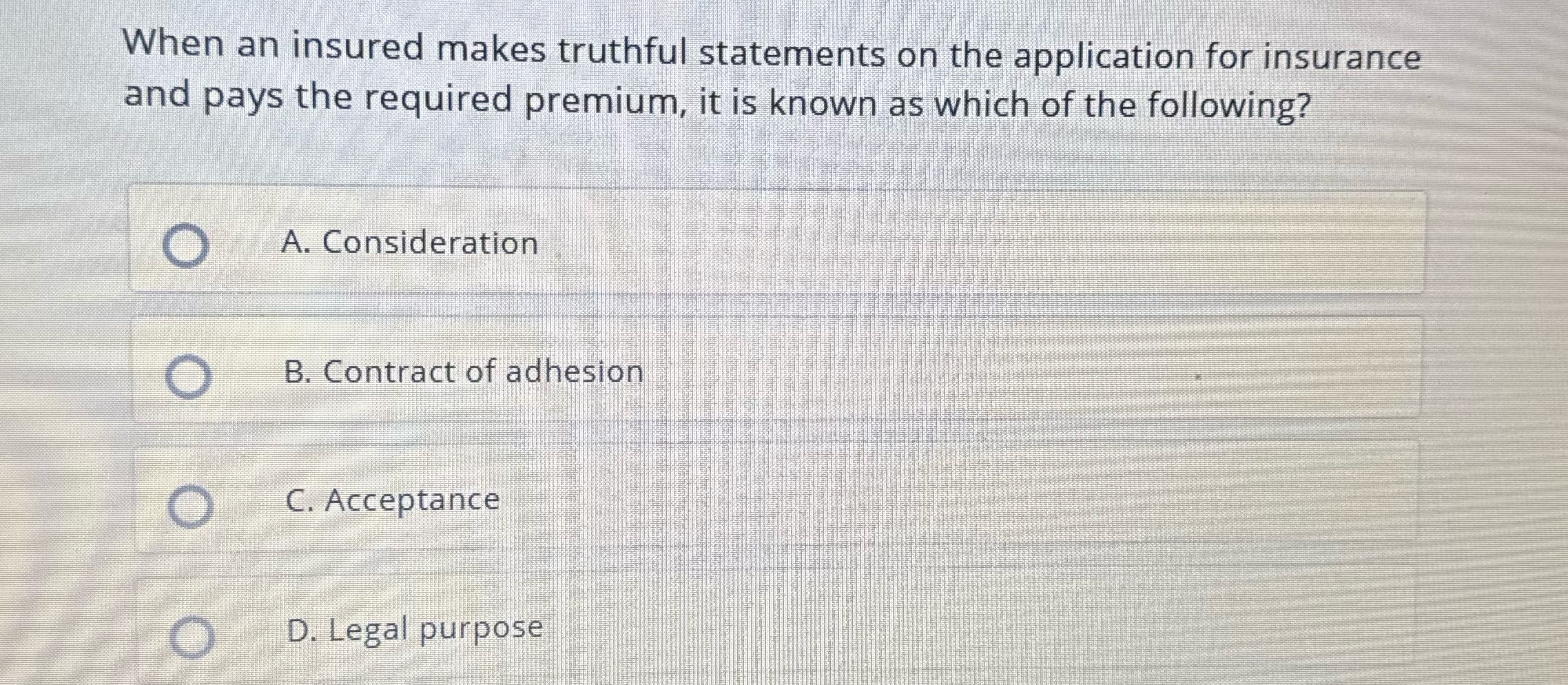 When an insured makes truthful statements on the