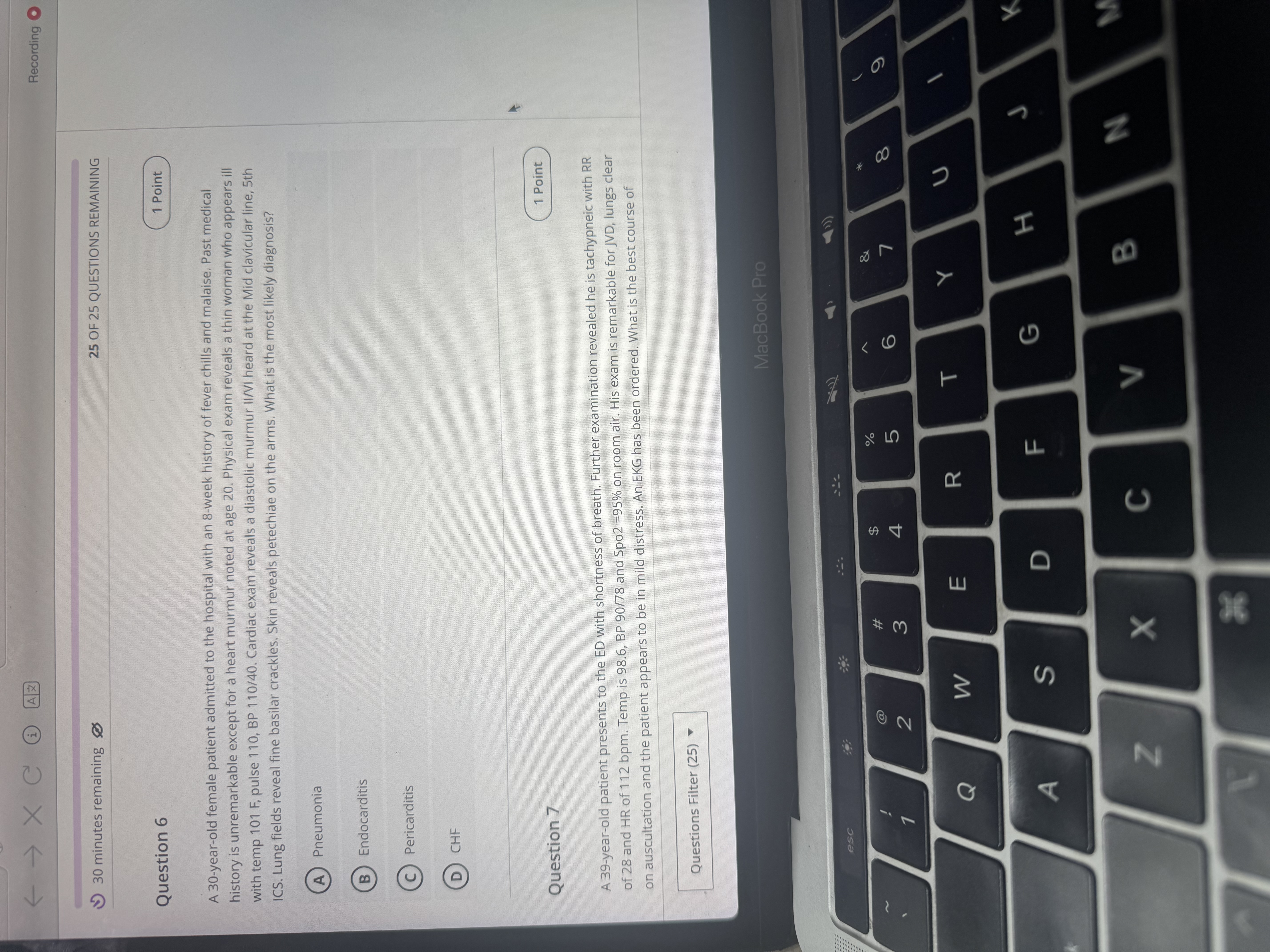 Answer < - X C H AF Recording 30 minutes