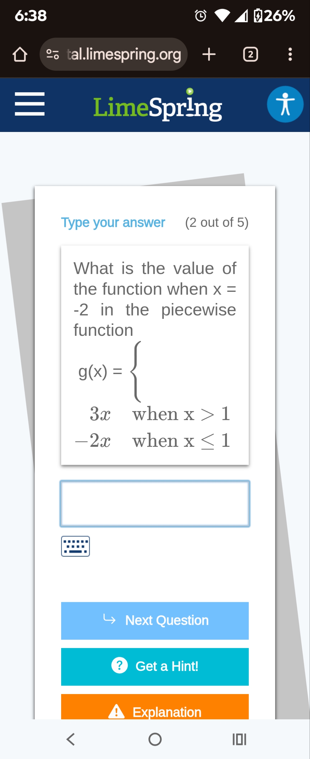 6:38 1 026% go tal.limespring.org + 2 . ..
