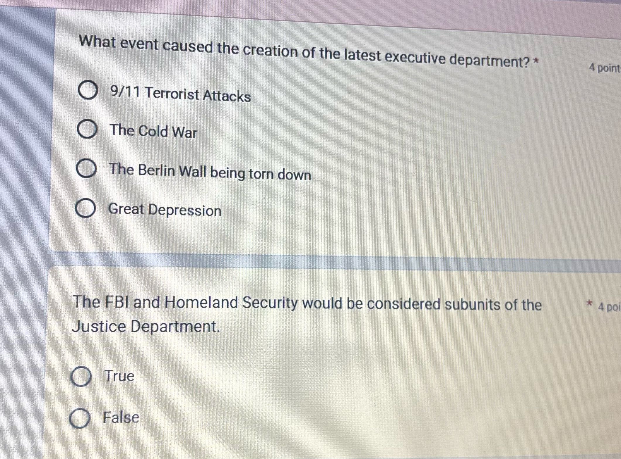 What event caused the creation of the latest