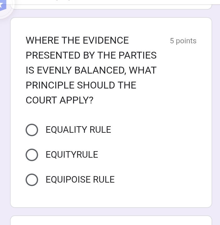 WHERE THE EVIDENCE 5 points PRESENTED BY THE