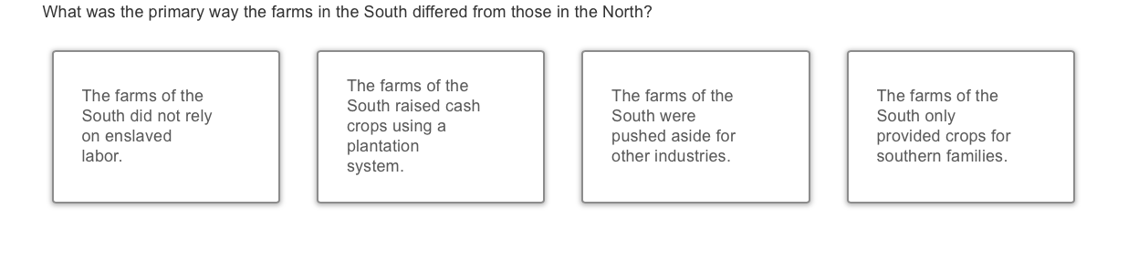 answers What was the primary way the farms in the
