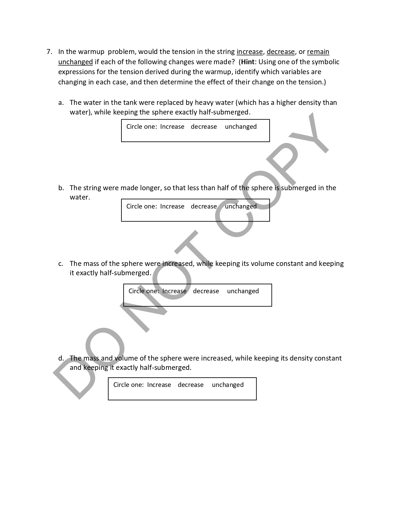Physics/BioPhysics 150 Studio 13 Equilibrium and
