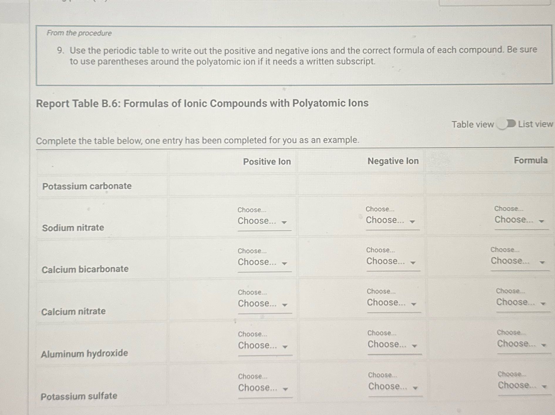 Continue From the procedure 9. Use the periodic