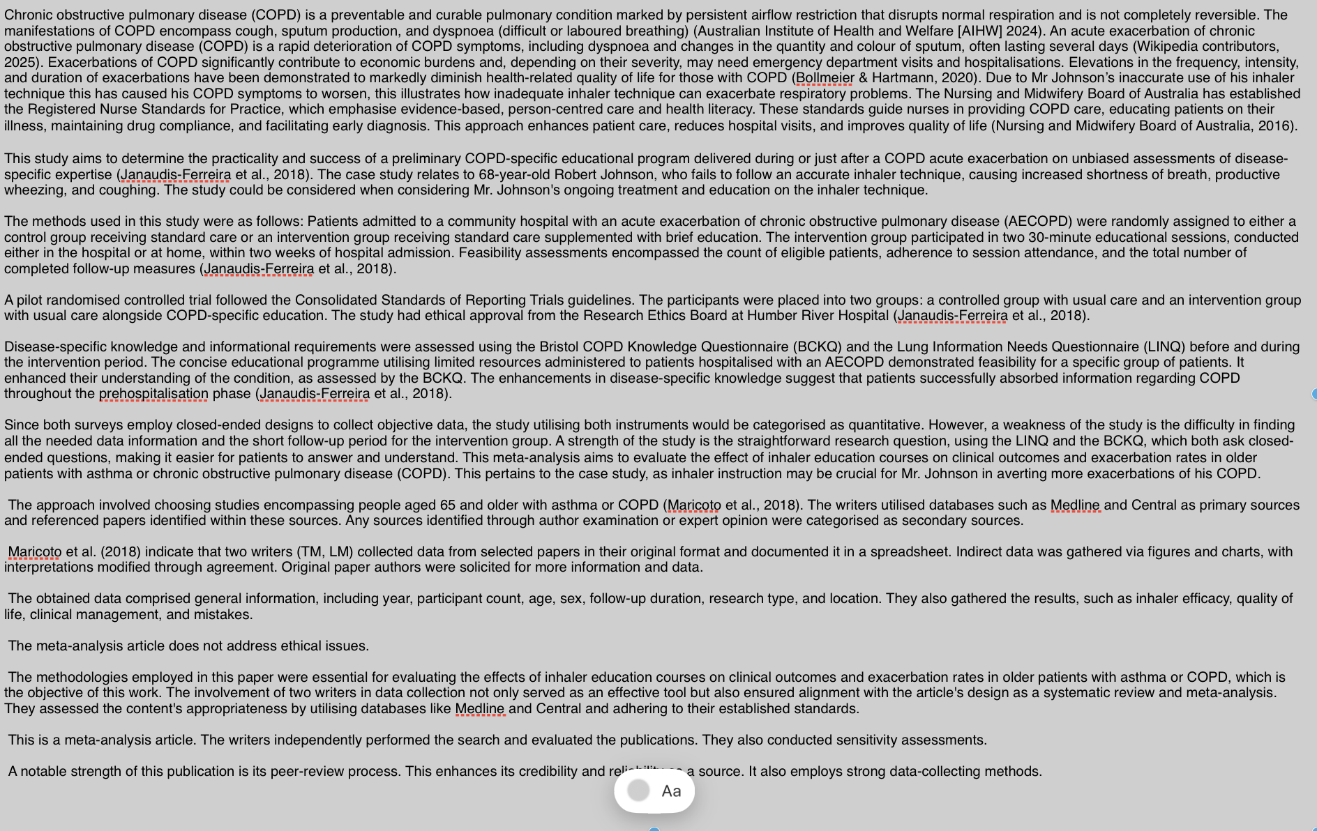 create a conclusion based on this image Chronic obstructive pulmonary disease (COPD)