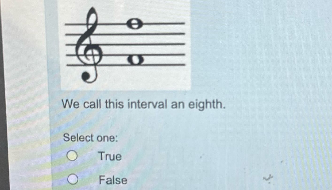 Music theory We call this interval an eighth.