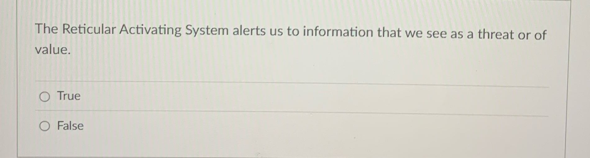 What is the correct answer? The Reticular