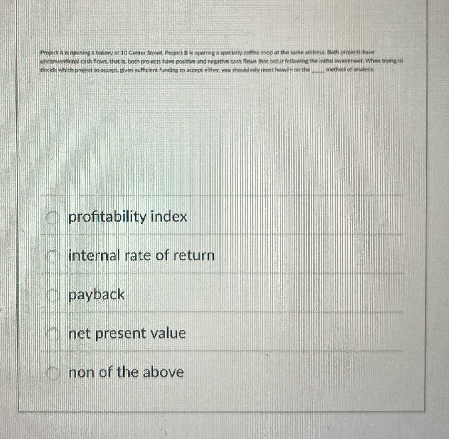 Please give the best answer for sentences given