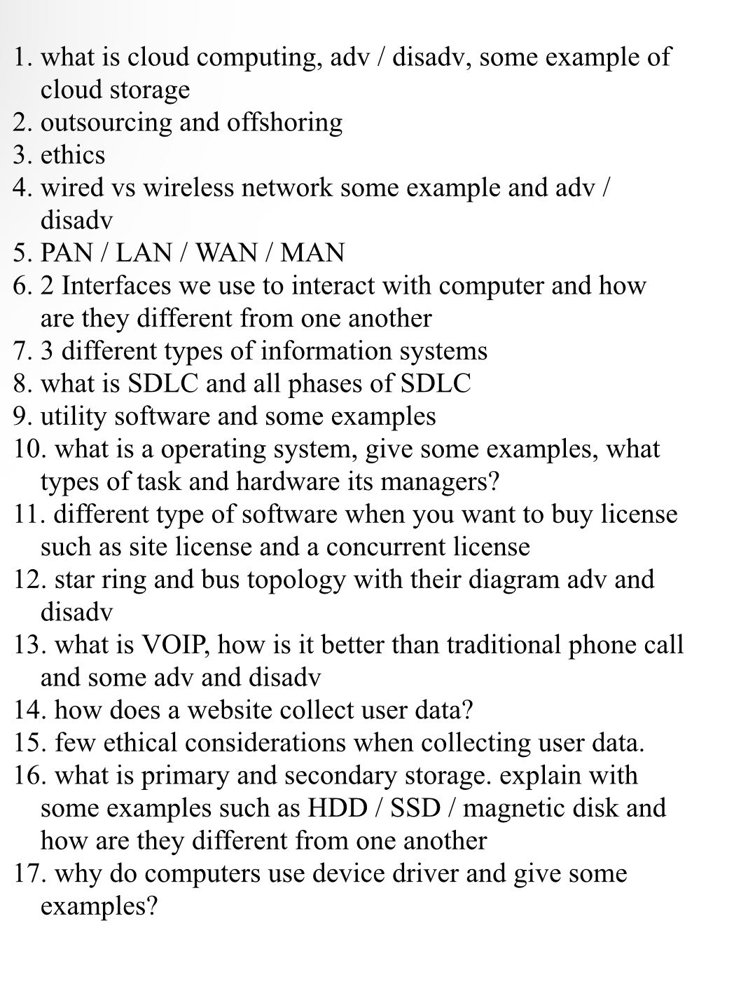 1. what is cloud computing, adv / disadv, some