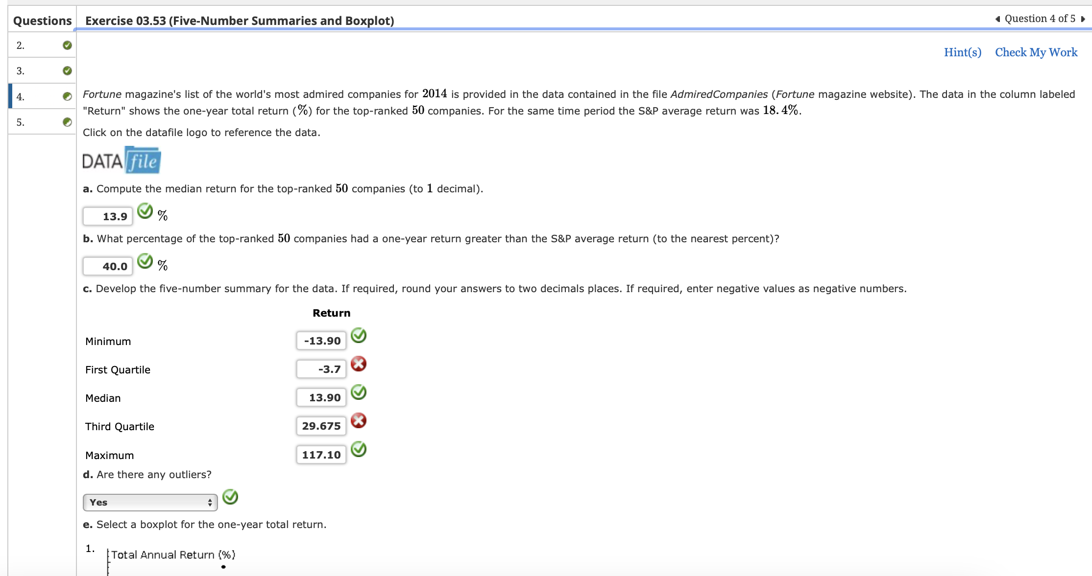Questions | Exercise 03.53 (Five-Number Summaries
