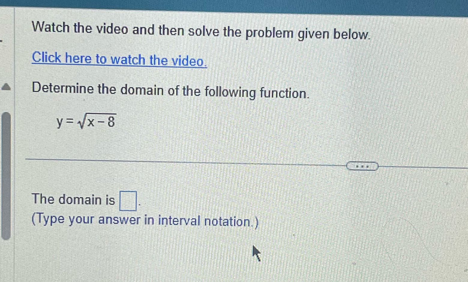 Watch the video and then solve the problem given
