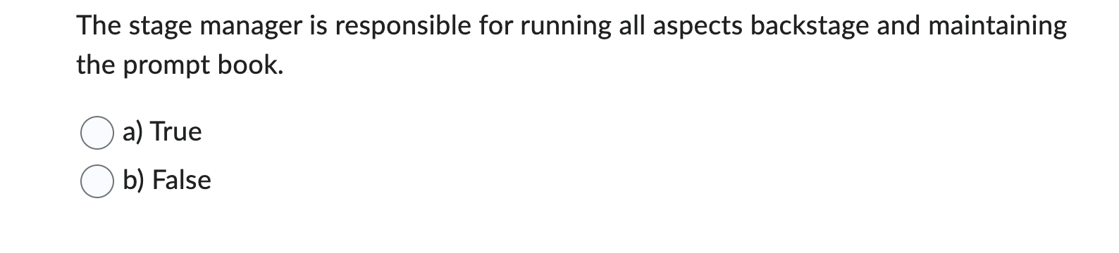 can you tell me the correct answer? The stage