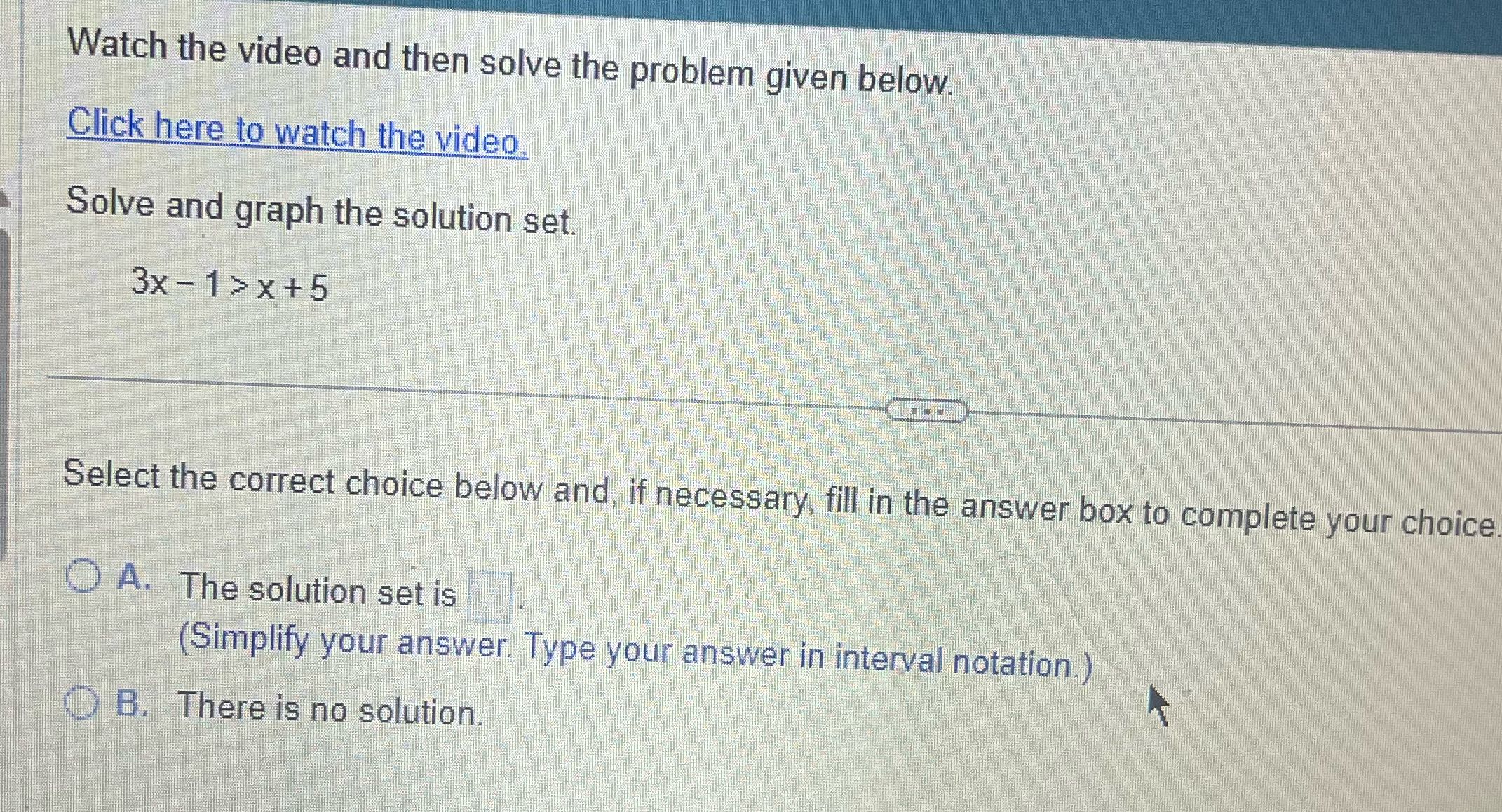 Watch the video and then solve the problem given