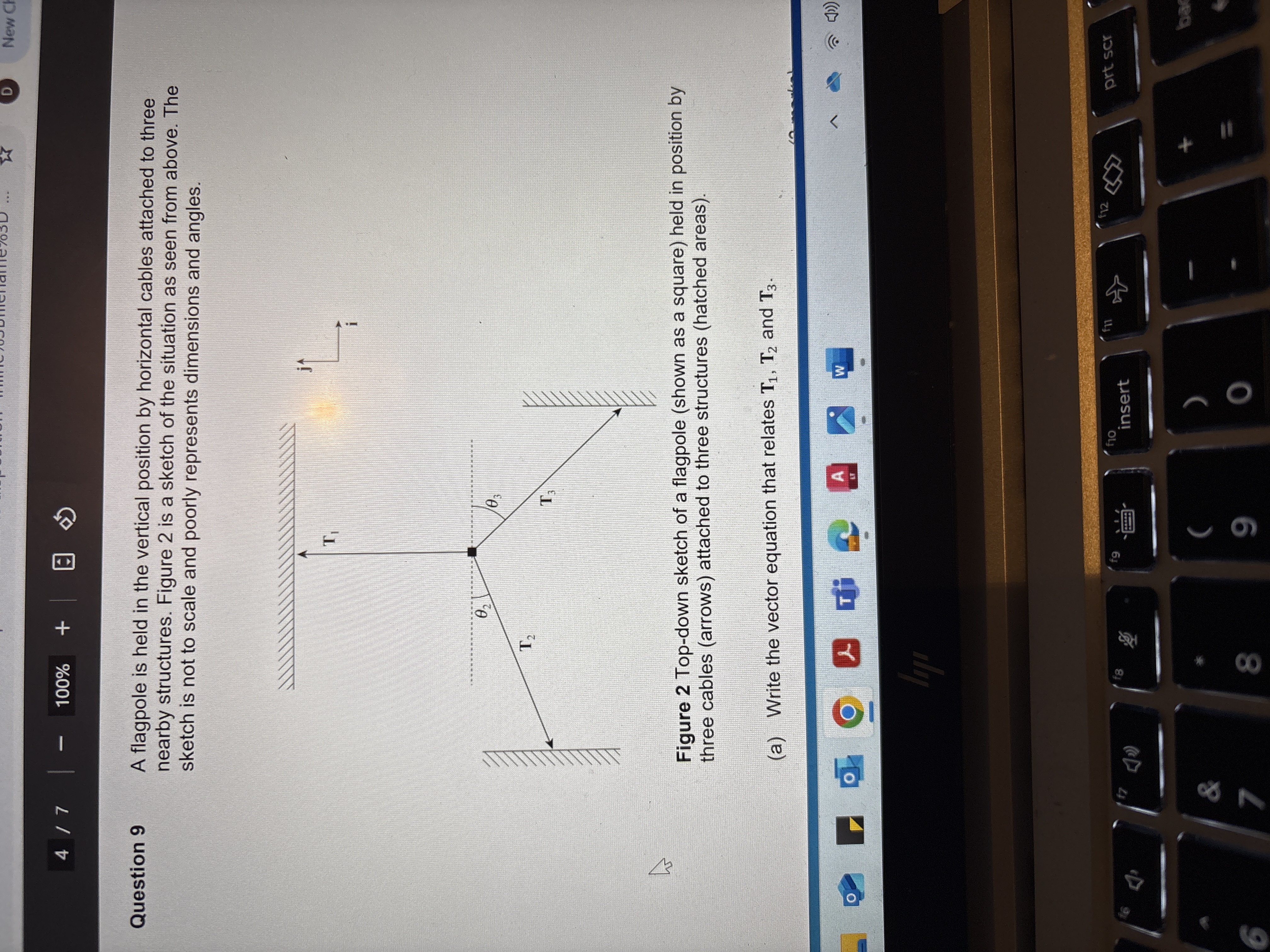 New CH 4 - 100% + Question 9 A flagpole is held