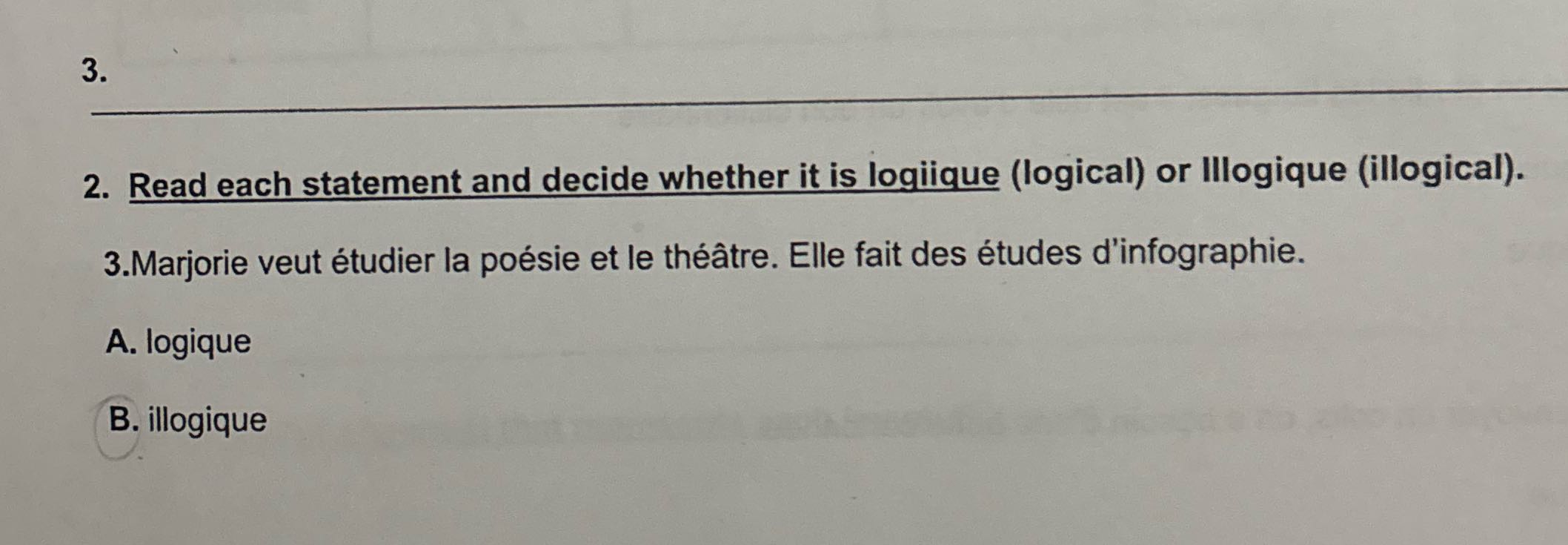 3. 2. Read each statement and decide whether it