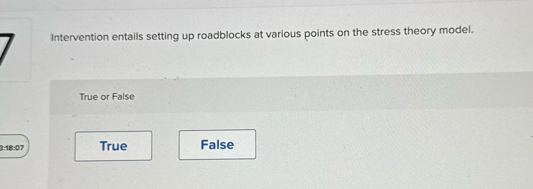 Intervention entails setting up roadblocks at