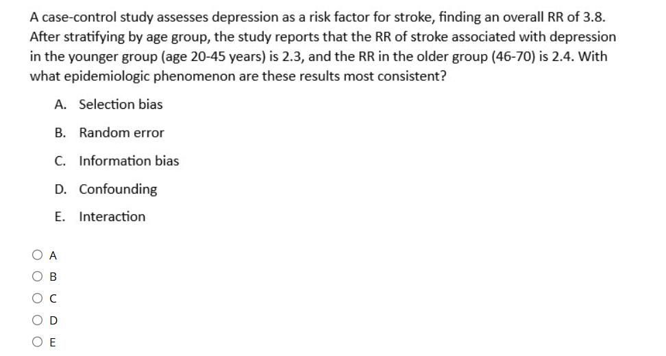 see above A case-control study assesses