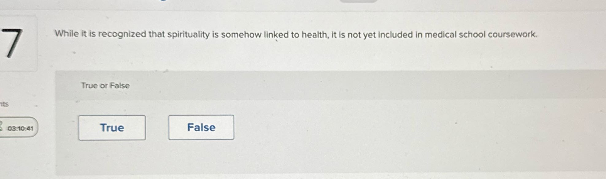 7 While it is recognized that spirituality is