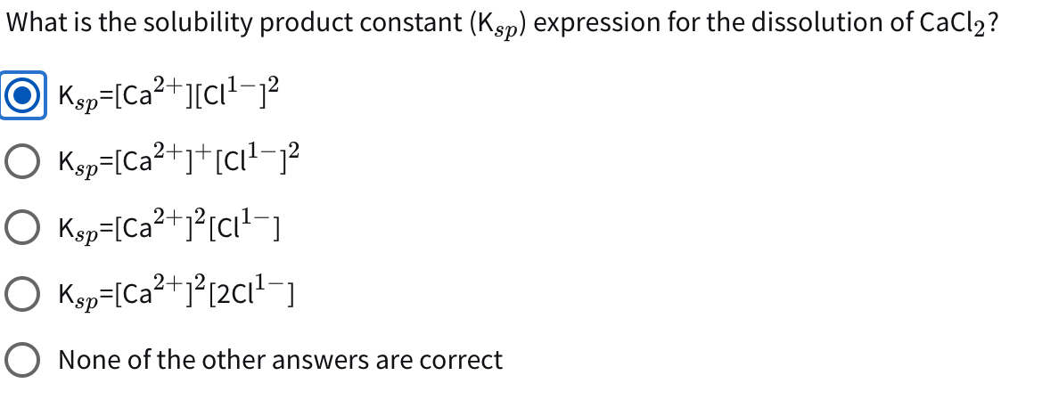 Solve this What is the solubility product