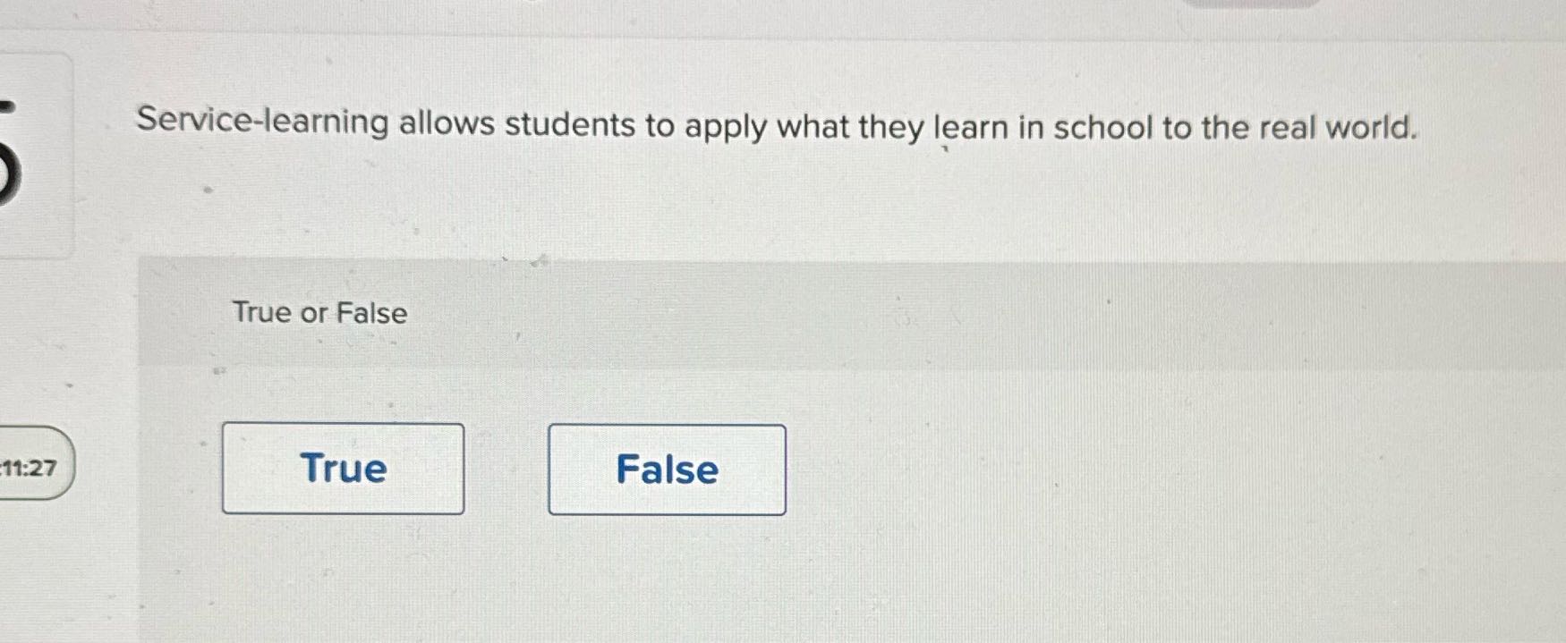 Service-learning allows students to apply what