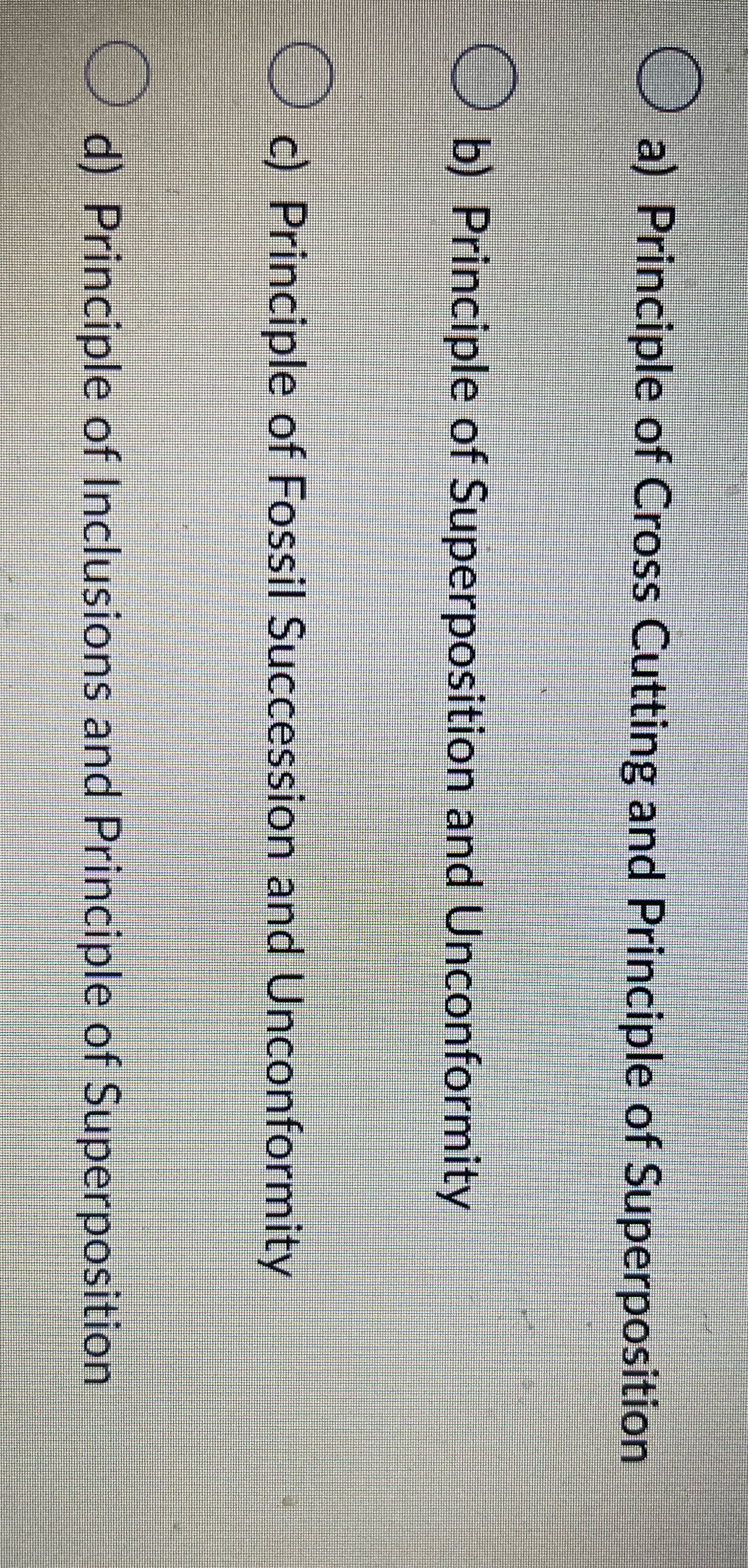 Select the two principles used in figure 1 O a)