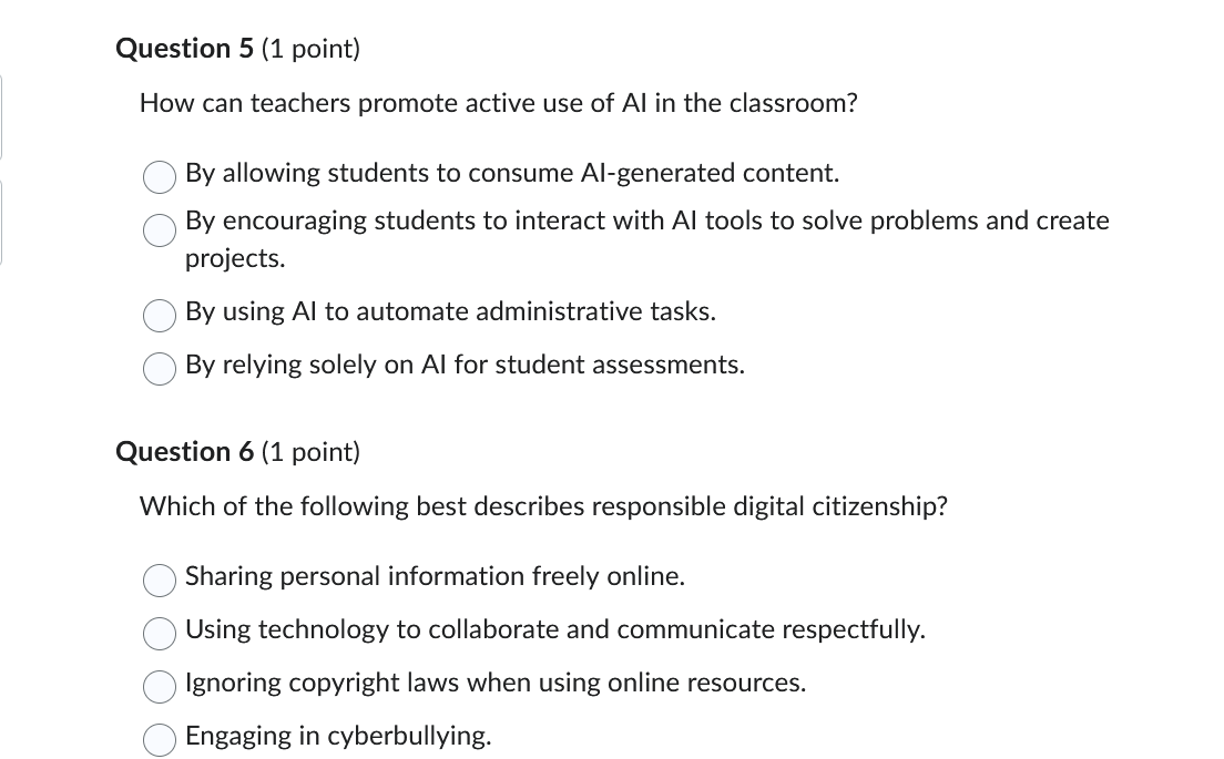 What would be the best answer for these two