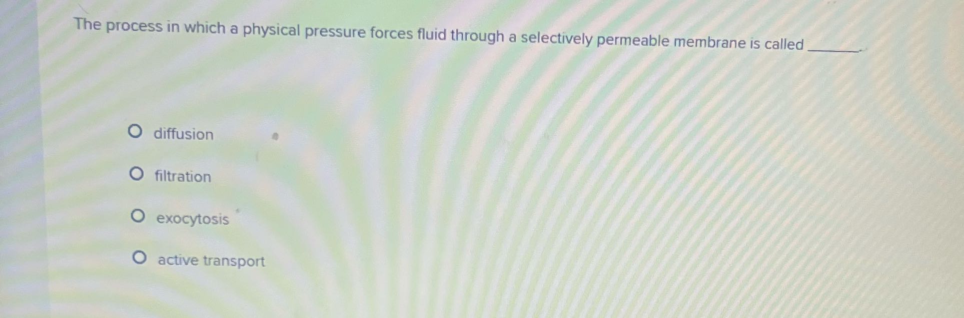 The process in which a physical pressure forces