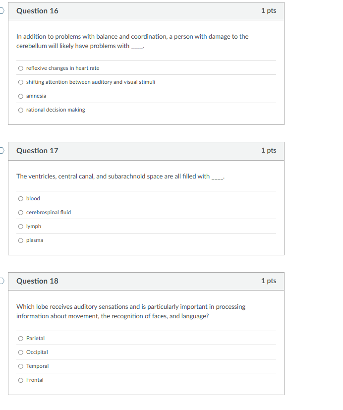 answer Question 16 In addition to problems with