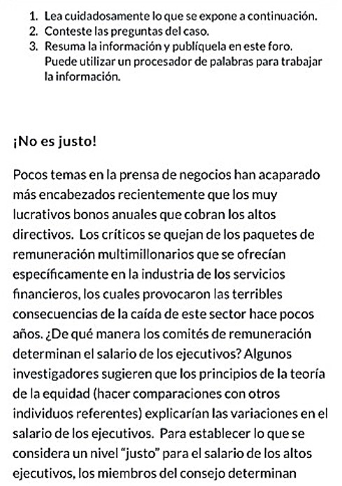 Foro: Responda breve y profundamente el estudio