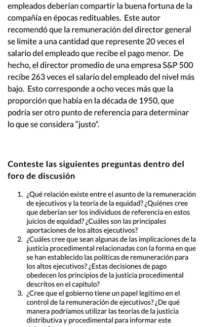 Foro: Responda breve y profundamente el estudio