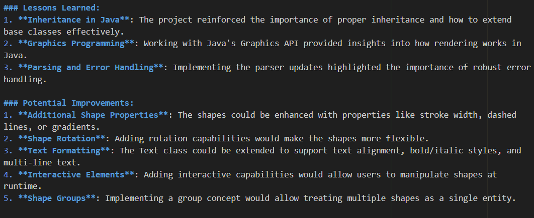 Convert into a paragraph format. No bullet