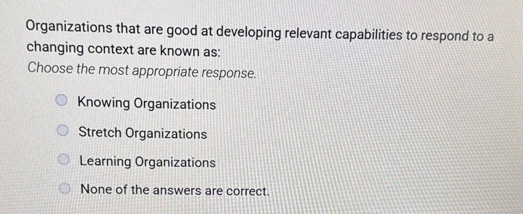Organizations that are good at developing