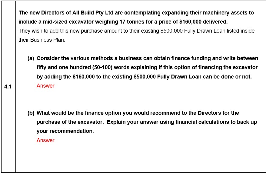 using this document, answer questions a & b The