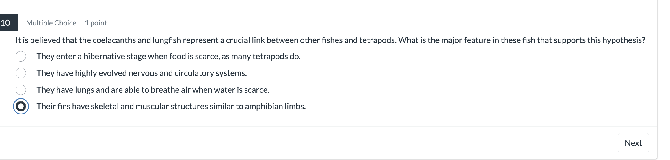 answer Multiple Choice 1 point It is believed