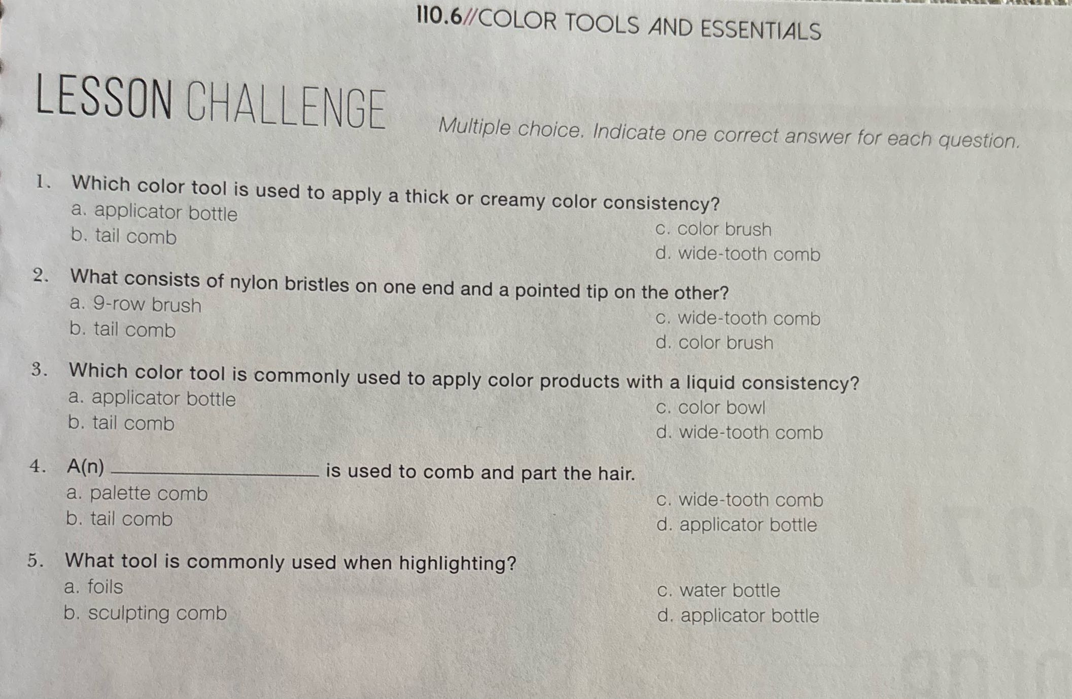 110.6//COLOR TOOLS AND ESSENTIALS LESSON