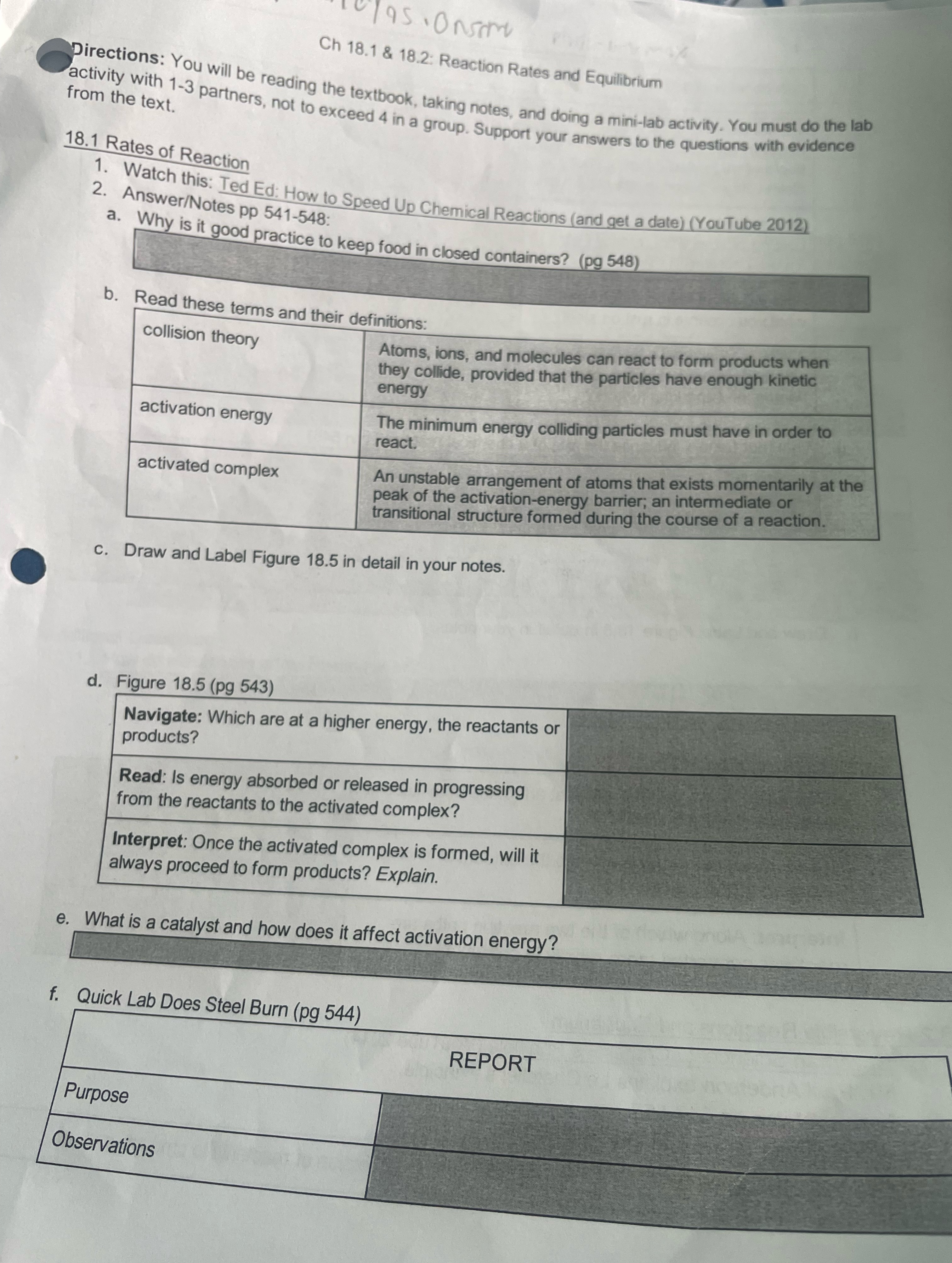 solve this 10795 . Onsome Ch 18.1 & 18.2: