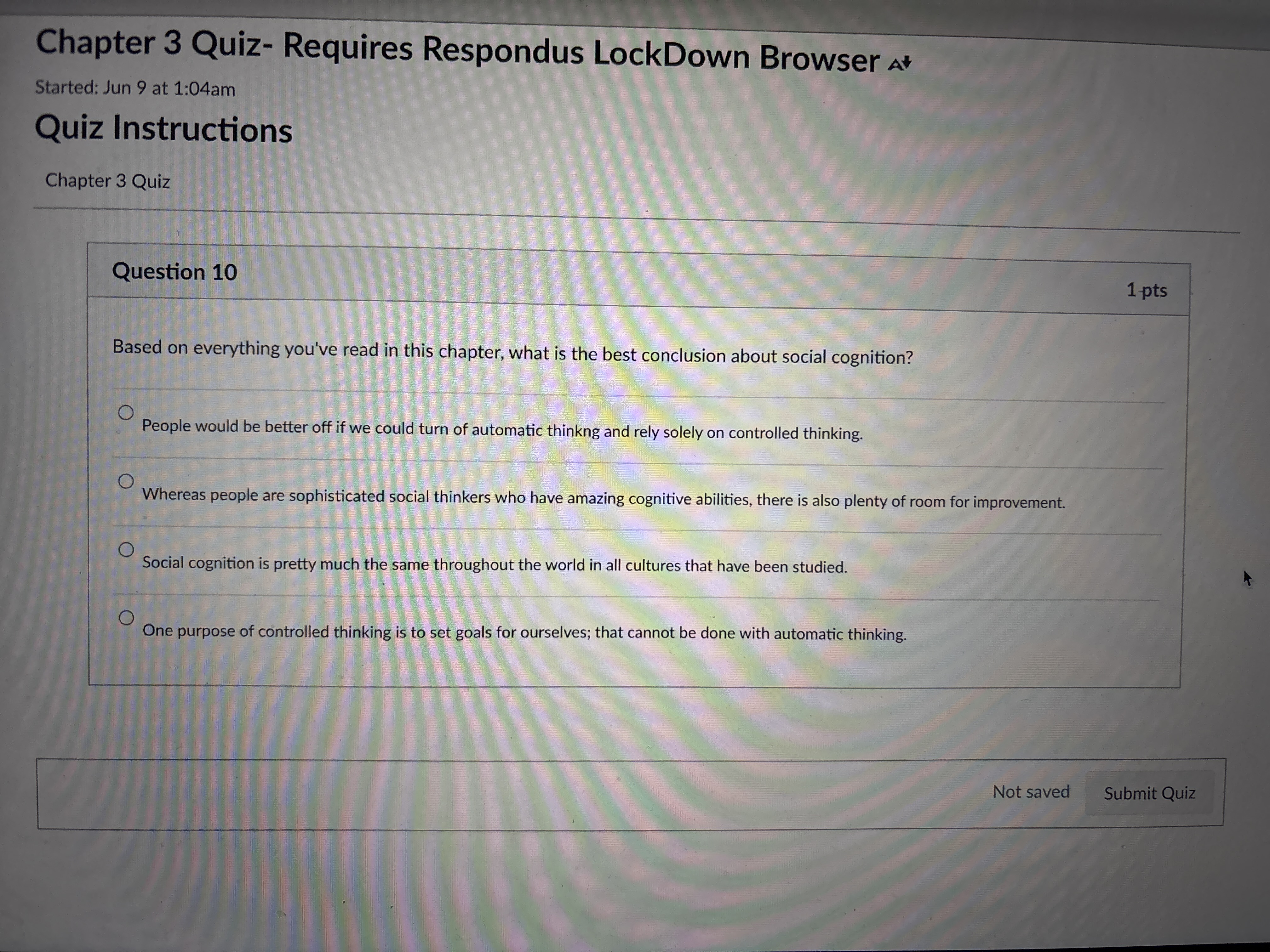 answer Chapter 3 Quiz- Requires Respondus
